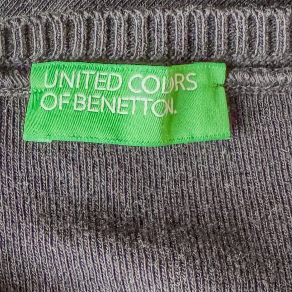 United Colors of Benetton, Solid Black Crew Neck Light Weight Sweater Top, Small - Picture 6 of 9